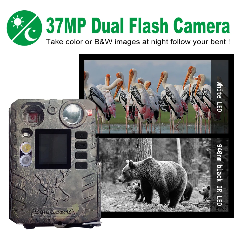 Boly BG410-DFP 100ft 0.7s BolyGuard Full Set Of Hunting Trail Game Scoutguard Cameras TF Card Batteries All Included Photo Traps