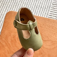 Infant Baby Girls Mary Jane Shoes Non-Slip Rubber Sole Ballet Slippers Princess Dress Wedding Shoes Newborn Crib Shoes First Wal 5