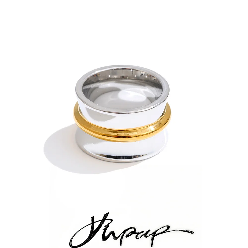 Yhpup Size 678 Stainless Steel Wide Minimalist Ring