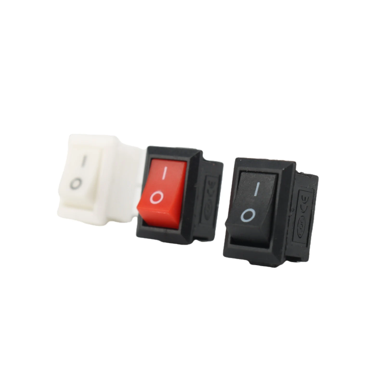 Push Button Switch 10Pcs 10x15mm SPST 2Pin 3A 250V KCD11 Snap-in on/Off Rocker Switch 10MM*15MM Black Red and White