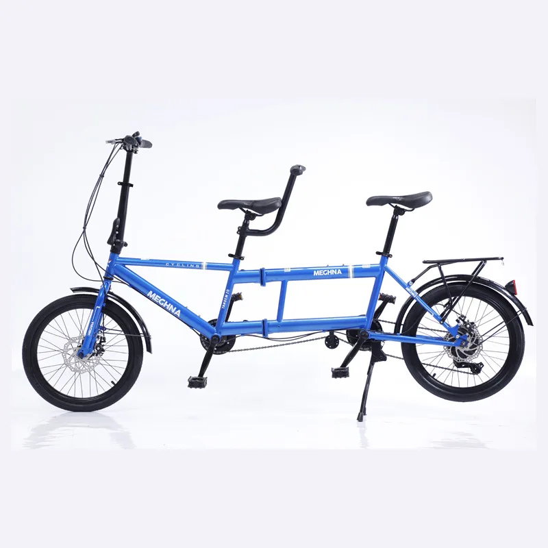 Double Rider Mountain Bike, Folding Variable Speed, Parent Child Bike, Lover Bicycle, 20 Inch, 7 Speed