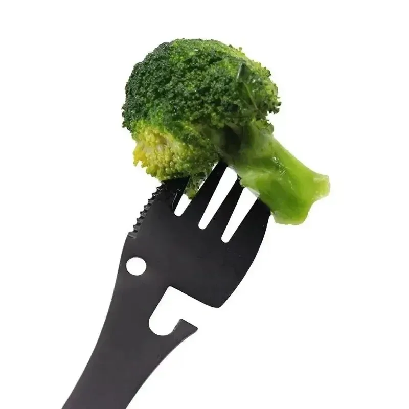 Fork And Spoon Integrated Tool Multi Functional Camping Stainless Steel Portable Outdoor