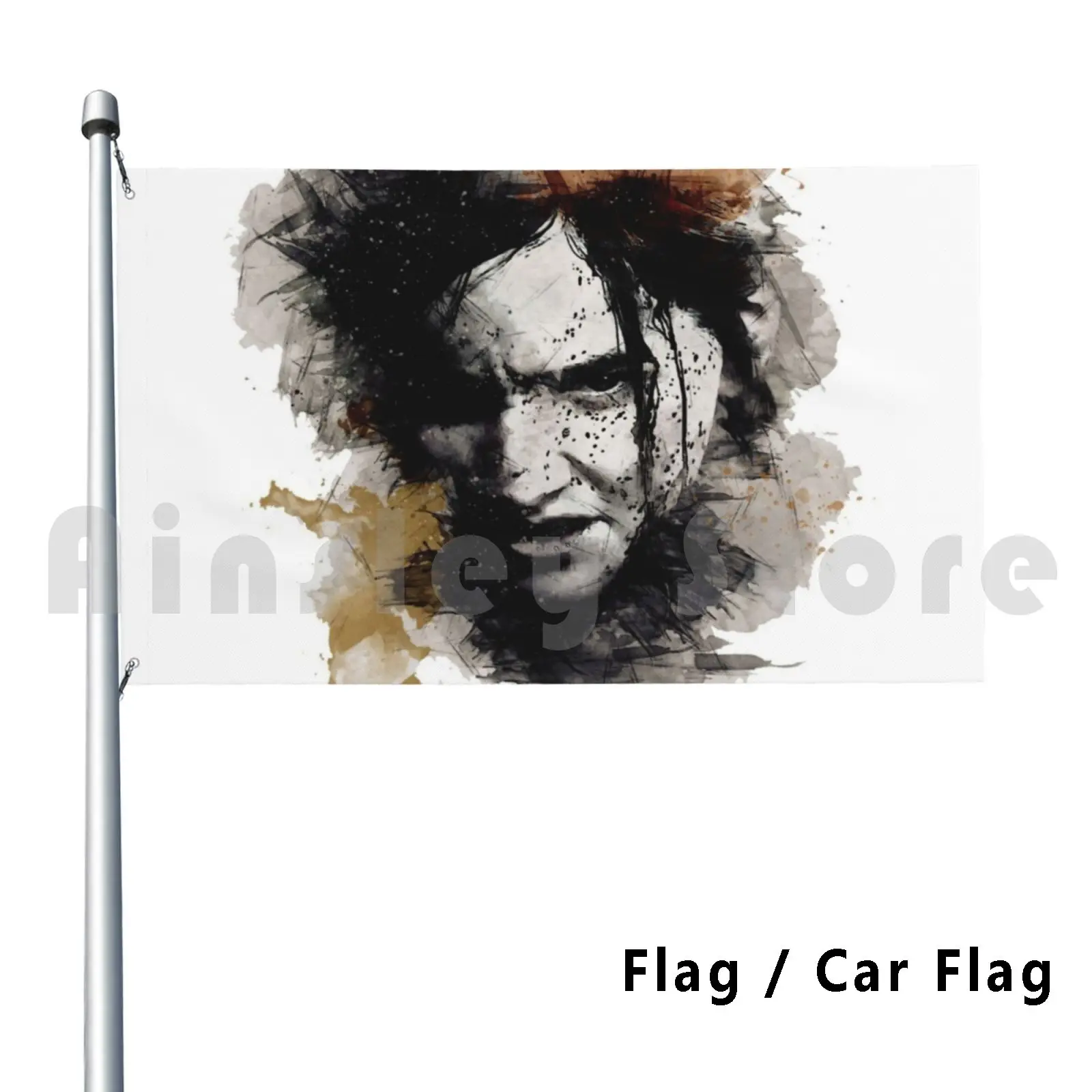 Ellie-L'Ultimo Di Noi 2 Parti Ii Pittura Decorazione Esterna Bandiera Auto Bandiera Tlou Tlou 2 L'Ultimo Di Noi L'Ultimo