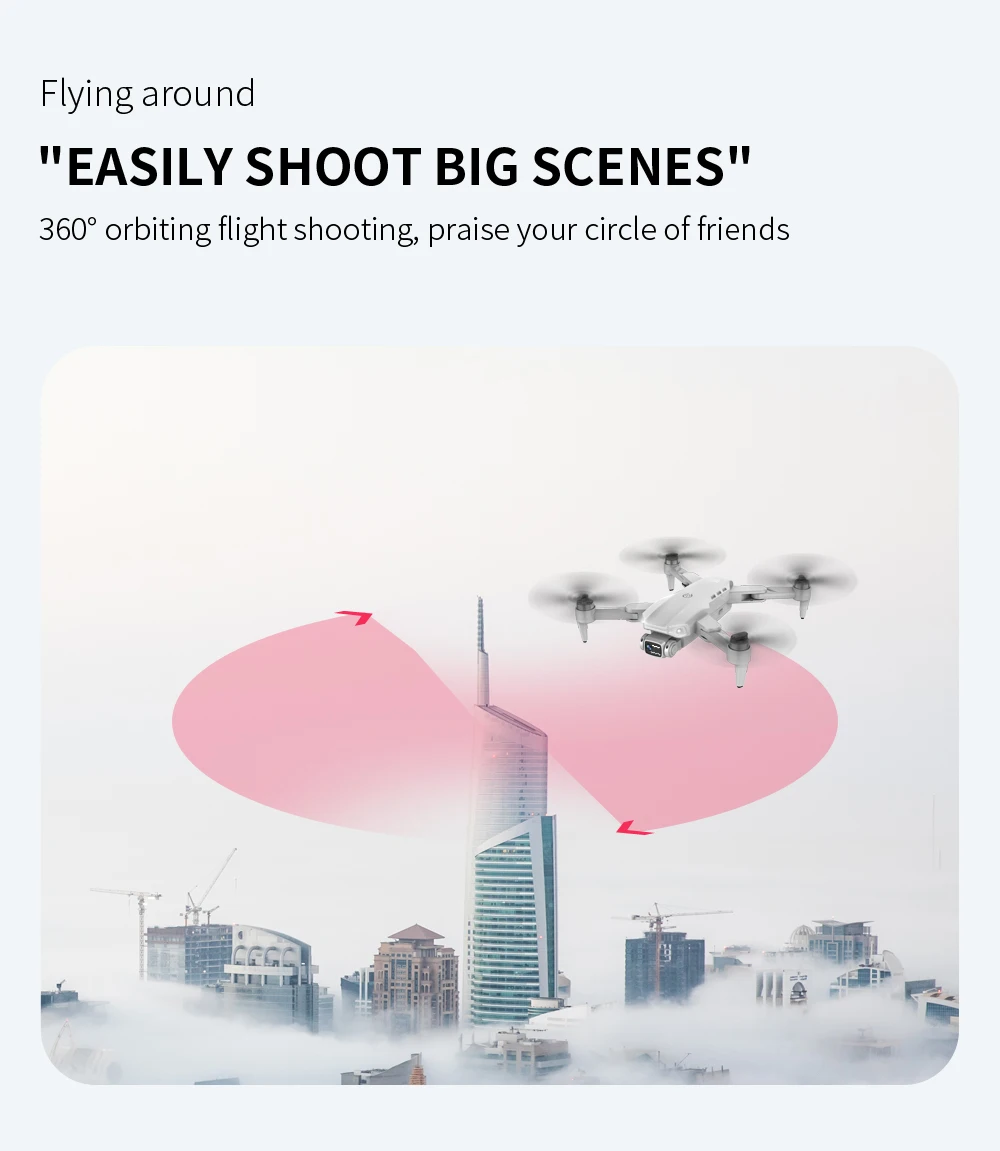 L900 PRO 4K HD GPS Drone, 360' orbiting flight shooting praises circle of friends . "EASILY S