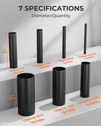 Premium Heat Shrink Tubing Kit - 400 Pc Adhesive - Lined, Marine Grade Industrial Wrap - All black (400pcs)