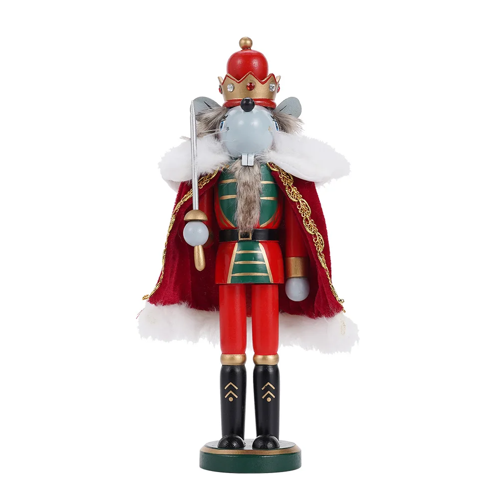 Kerstversieringen Notenkraker, Houten Notenkraker Soldaat Ornament Notenkraker Figuren Speelgoed Met Santa Sneeuwpop Pinguïn Chef Marionet Kantoor Decor Notenkraker