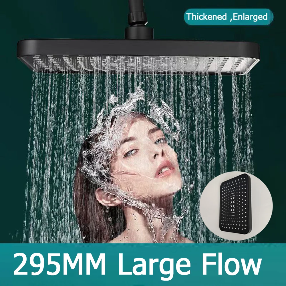 Big Flow Supercharge Rainfall Ceiling Mounted Shower Head 360 Rotation