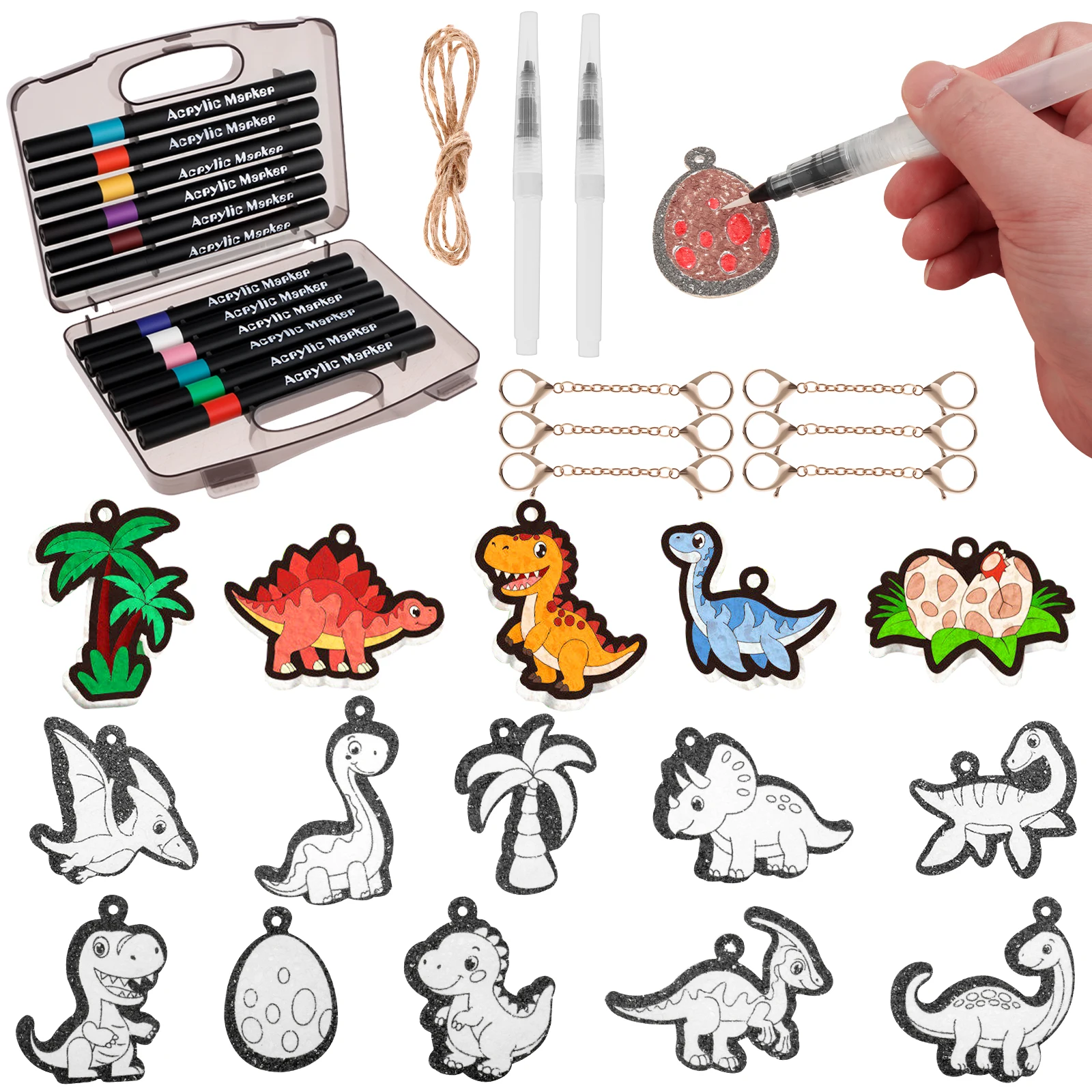 Magic Foam Texture Painting Kit 3D Art Craft Aqua Puff Paint Kit with 12 Colors Pens DIY Foam Texture Paper Kit for Painting Art 1