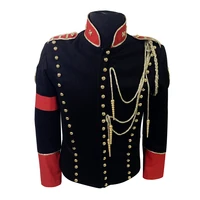 MJ Michael Jackson Black Military Jacket with British Punk Outwear in 1998's 1