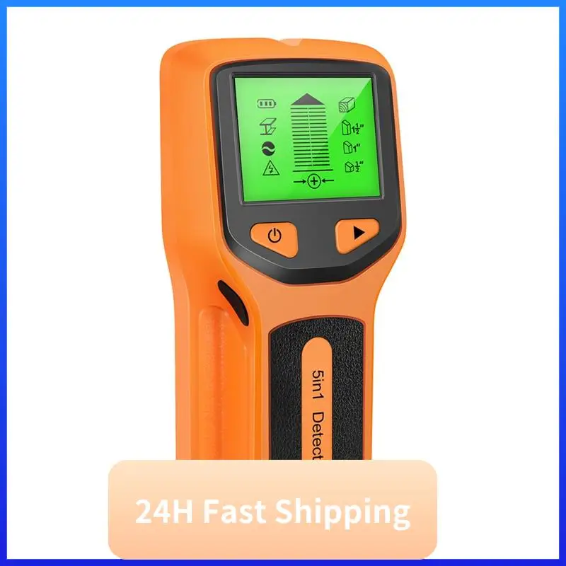 5 In 1 Wall Scanner Stud Detector Digital Handheld Wall Detector PVC Water Pipe Metal Finder Scanner Orange Easy To Use