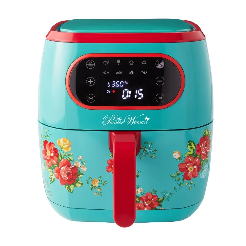 

The Pioneer Woman Vintage Floral 6.3 Quart Air Fryer with LED Screen, 13.46", New