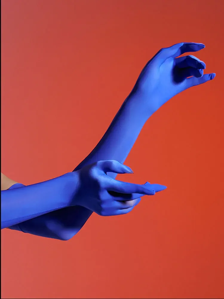 Sexy Oil Shiny High Elastic Sheer Ultrathin Sunscreen Driving Glove Elegant Party Woman Clothing New In Now Women's Gloves