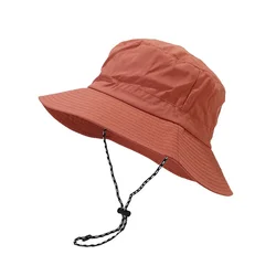 Quick-Dry Outdoor UV Protection Waterproof Bucket Hat - One Size (Brick red)
