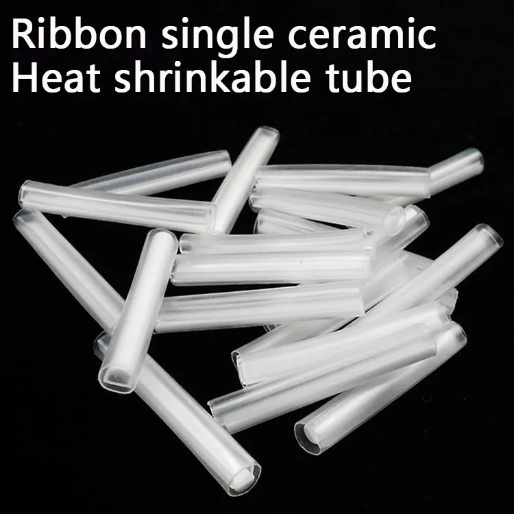 Ribbon double ceramic light heat shrink tube 40MM ceramic needle bare optical fiber  hot melt butt joint protective sleeve