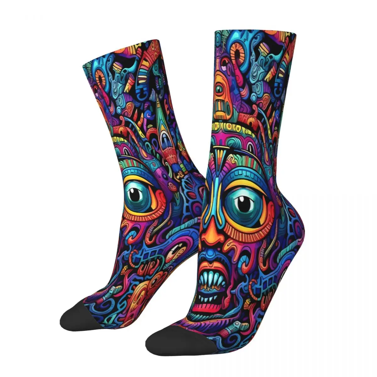 

Alien Doodle Pattern Alien And UFO Pattern Socks Male Mens Women Winter Stockings Printed