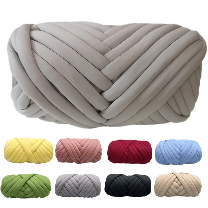 Bulky Chunky Knitting Yarn Hand Knitting Crochet Bulk Yarns DIY Arm  Knitting Cotton Roving Threads for Cushion Carpet Bag 0.5KG - AliExpress