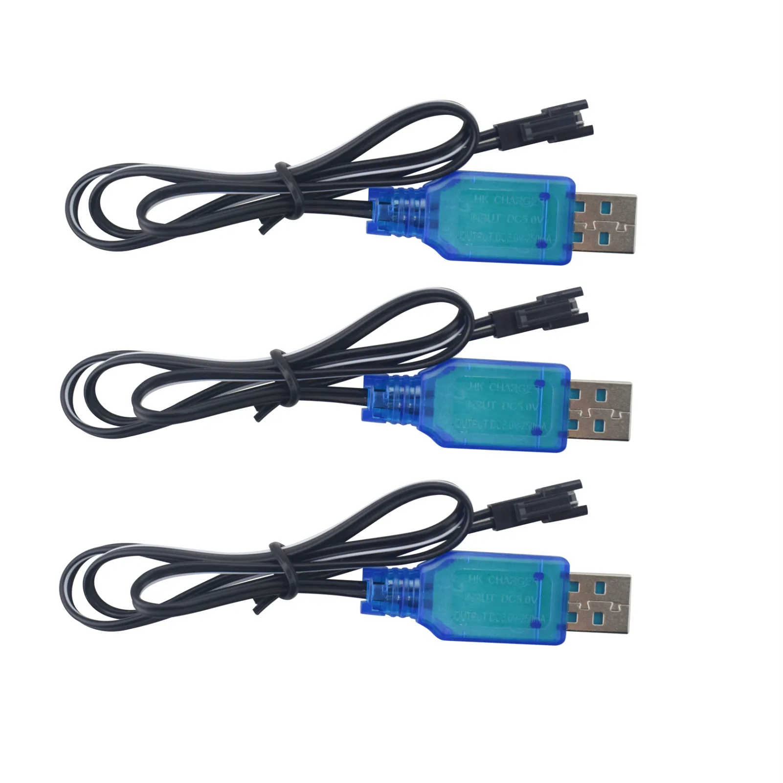 3PCSAA60VUSBChargingCableSM2PPlugForBatteryPackCharging