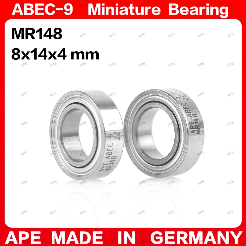 10-50pcs APE ABEC-9 베어링 MR148 MR148ZZ 8x14x4mm L-1480 MR148-2RS L-1480ZZ Z -2Z 2RS 소형 정밀 볼 베어링