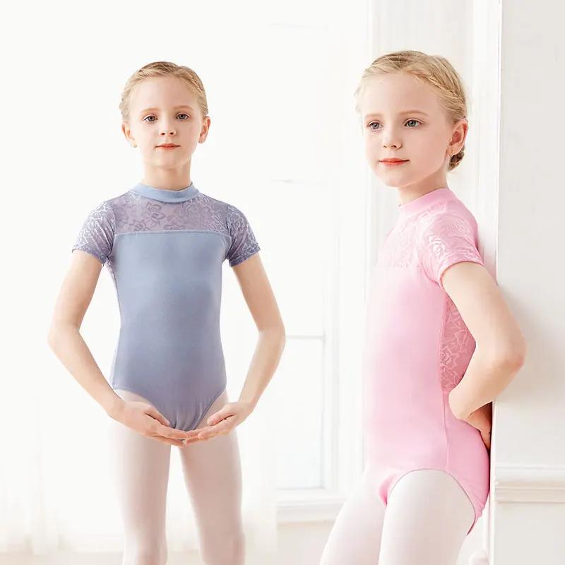 Filles Enfants Ballet Danse Justaucorps Costume gymnastique métallique Combinaison Une Seule Pièce 