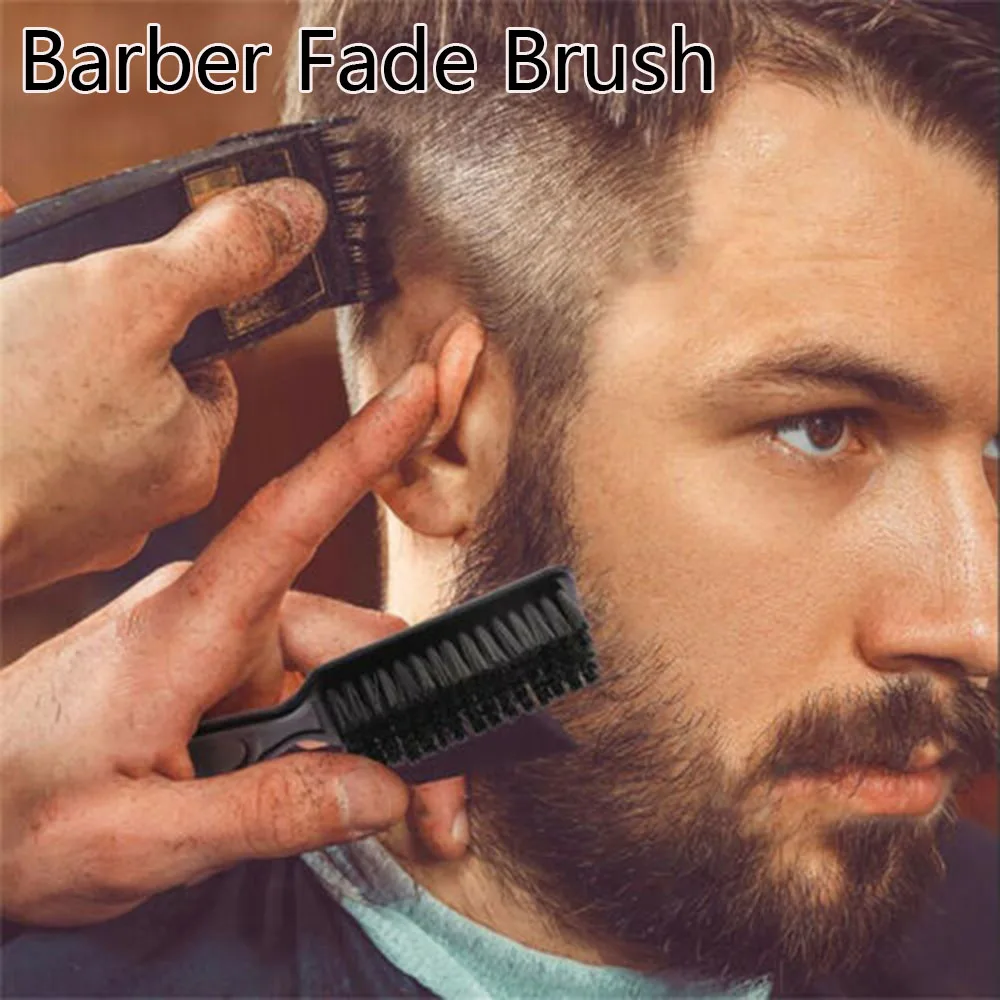 Carving Cleaning Brush Men Oil Head Brush Creative Fade Brush Barber Shop Brush Barber Comb Scissors Vintage Oil Head Tools