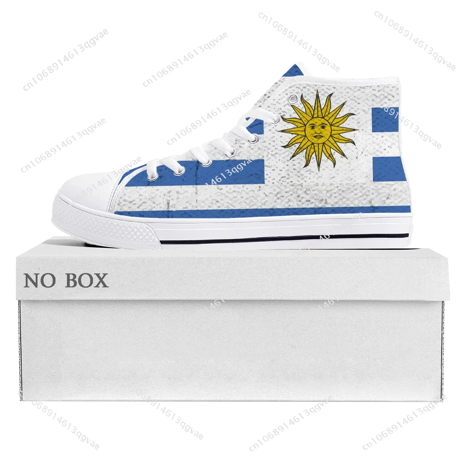 Uruguayan Flag High Top High Quality Sneakers Mens Womens Teenager Canvas Sneaker Uruguay Casual Couple Shoes Custom Shoe