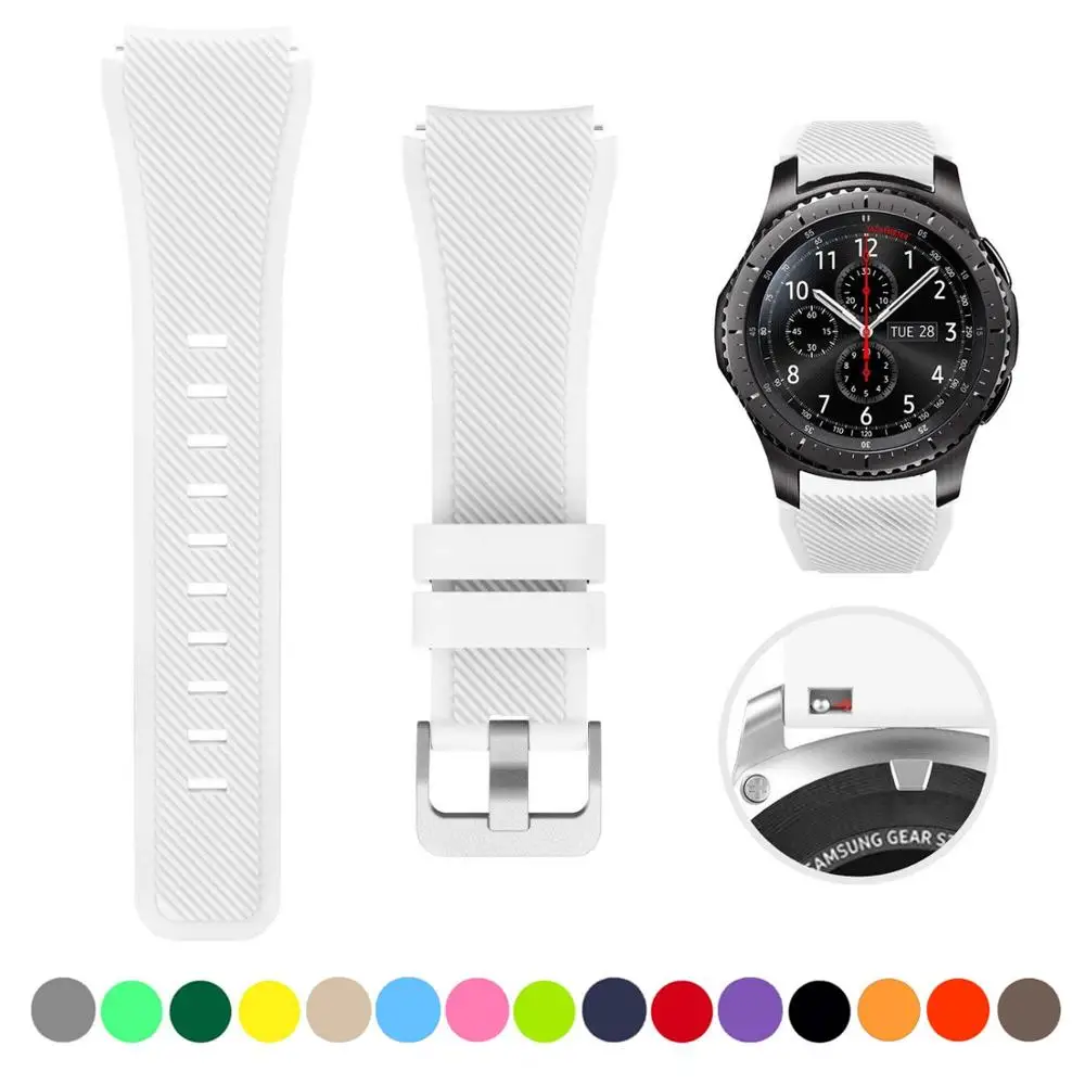 22mm Silicone Smartwatch Band - Versatile Replacement Strap