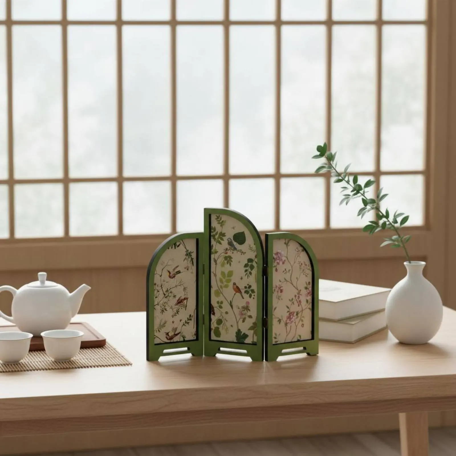 중국 디자인 책상 장식품 선물 상자 포장 데스크탑 접이식 스크린 미니 접이식 스크린 3D 아크릴 데스크 스탠드 경량