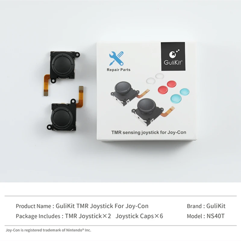 JoyCon 교체 용 Gulikit NS40T 홀 감지 조이스틱 Nintendo Swicth NS OLED 수리 용 표류 전자기 스틱 없음
