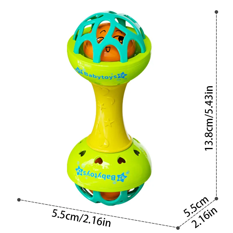 Sensory Baby Rattle Set for Infants - Educational Shake and Spin Toys