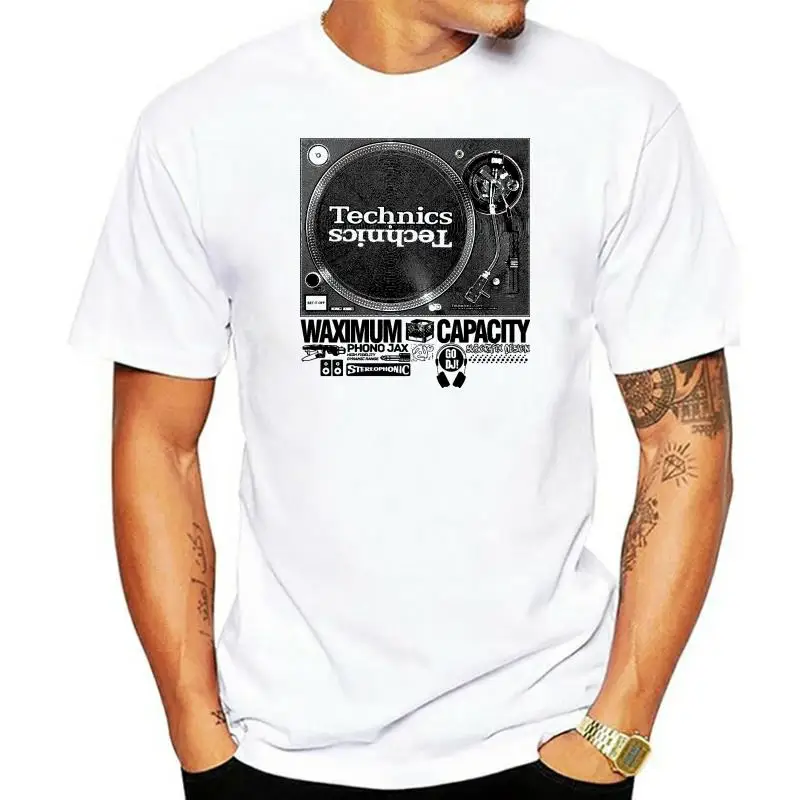 Technics 1200 T-Shirt Dj T-Shirt Musica Dee Jay Turntablismo Hip-Hop T-Shirt Con Stampa Grigia T-Shirt Da Uomo Manica Corta Hot Top