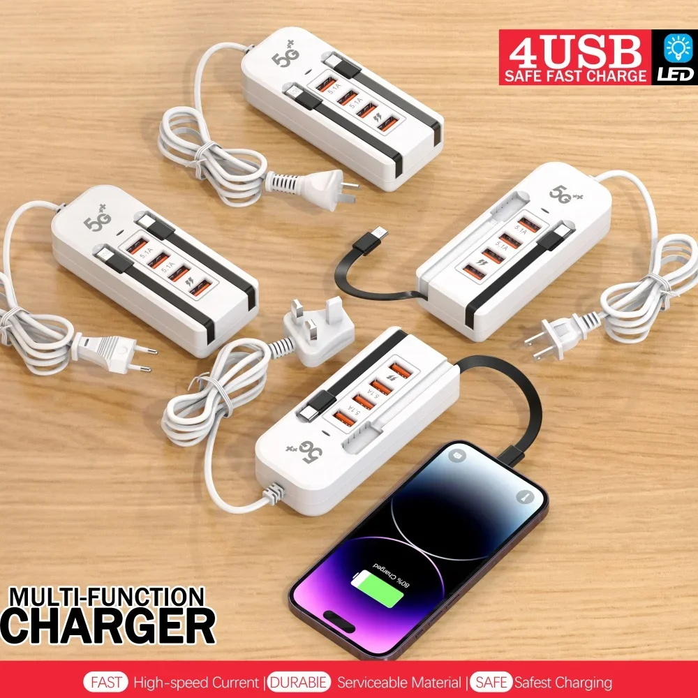 66W Fast Charging USB Wall Hub 3