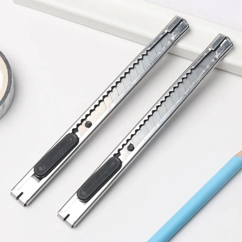 Utility Knife 16pcs Stainless Steel Paper Cut Box Cutter Tools Kit Non-Slip Blades Unboxing Knife Handicraft Carving Tools