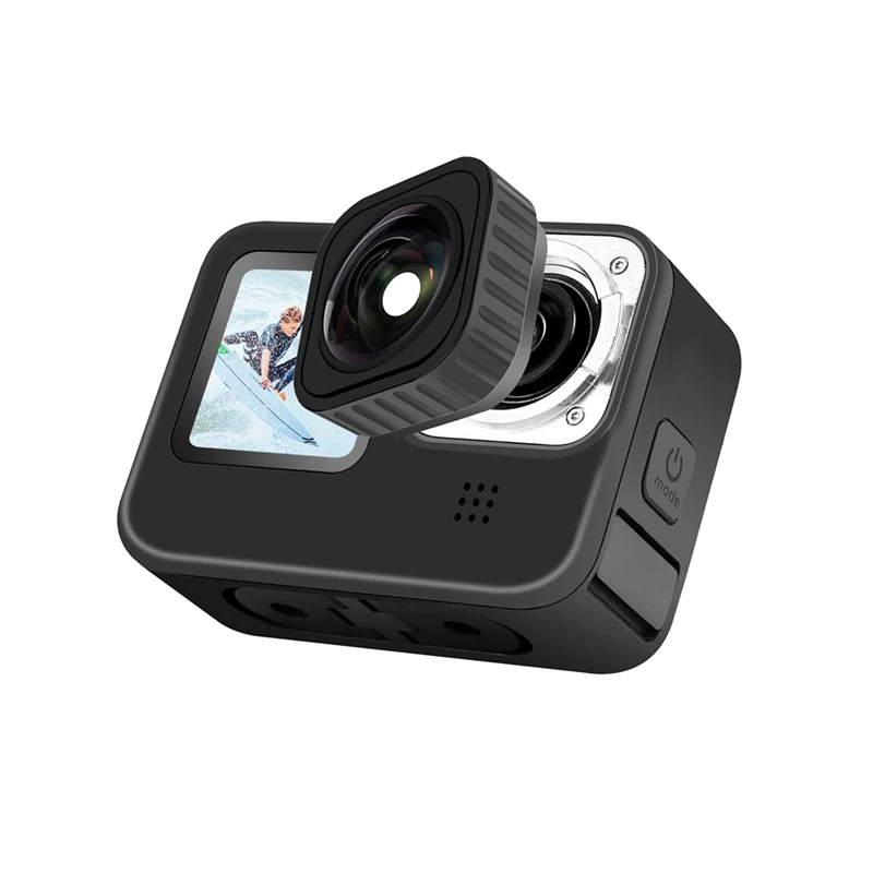 Gopro Hero12 11 10Max 용 렌즈 옵션 키트, 다기능 휴대용 편리한 울트라 와이드 Fov 렌즈, 내구성 쉬운 설치, 사용하기 쉬움