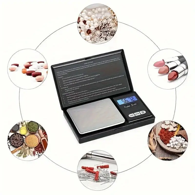 Jewelry Mini Stainless Steel Electronic Scale Digital Pocket Scale Gold Gram Balance Weight Portable Pocket 1pc
