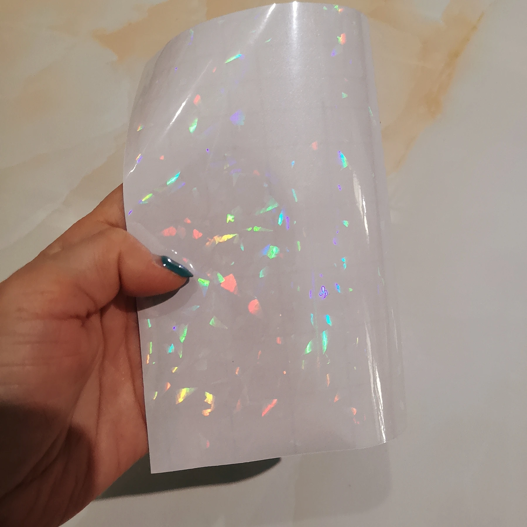 Free Ship 150 X 105MM 10Pieces Holographic Big Head Photo Self Adhesive  Film Tape Cold Laminating On Paper Plastic DIY Post Card