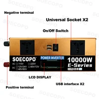 Kit solaire 10000W, panneau 500W, contrôleur MPPT 100A, câble DC 12V/24V à 220V/110V, onduleur pour Camping d'urgence certifié CE 2