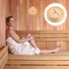 Outdoor Sauna Wooden Clock Digital Wall Silent Timer Clocks for Living Room Decorative 6