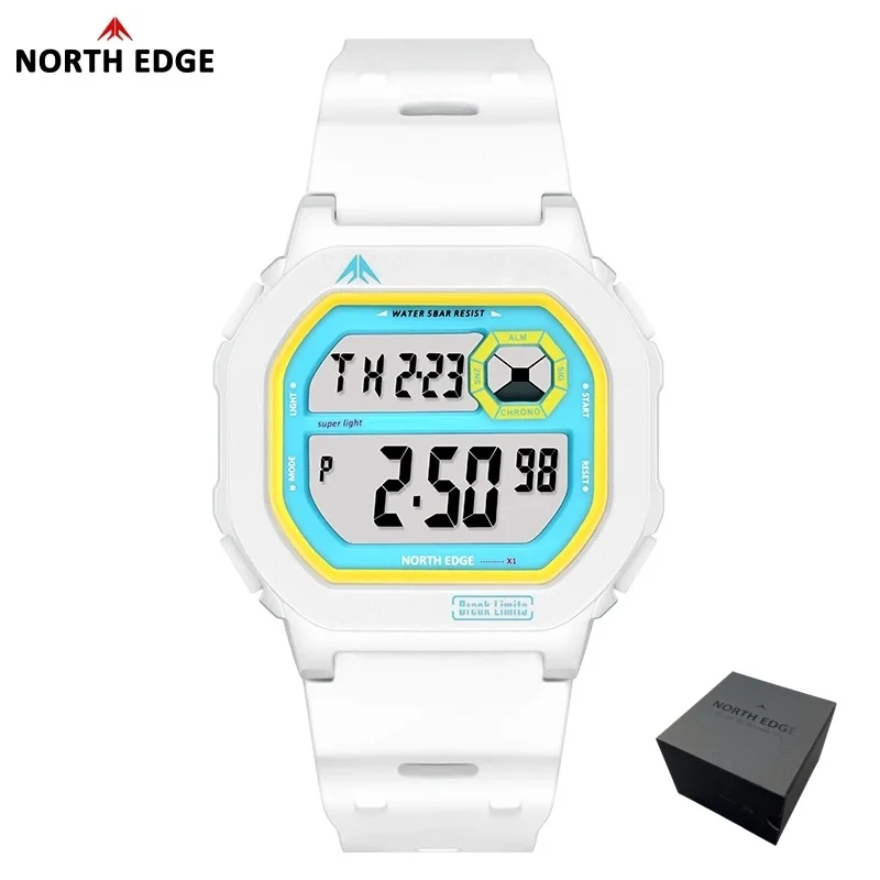 NORTH EDGE X1 Men's Digital Smart Watch - Waterproof, Luminous with Stopwatch and Alarm Features