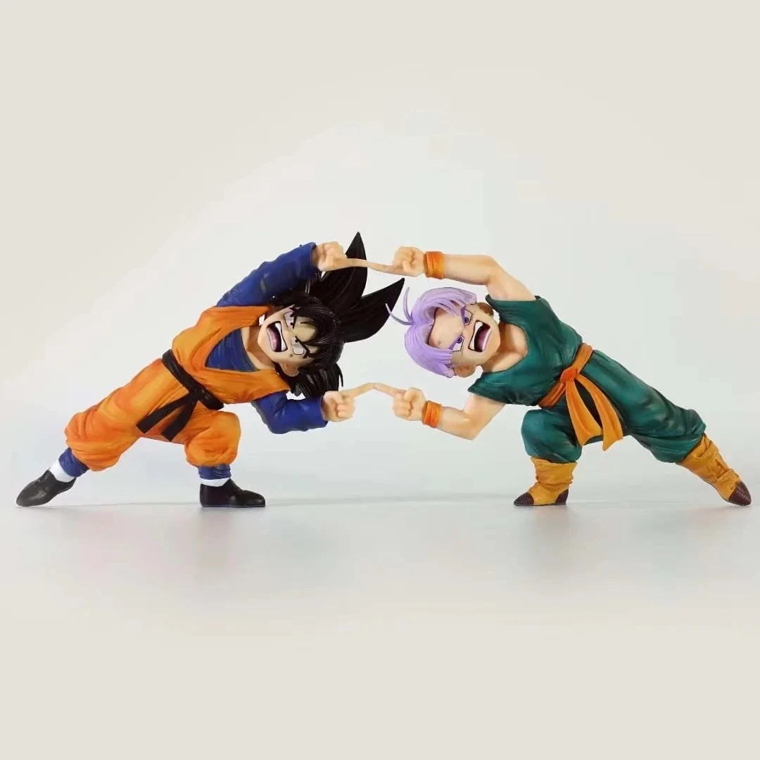 

Anime Dragon Ball Super Saiyan Son Goten Trunks Fusion Scene PVC Action Figure Collectible Model Doll Toy 10cm