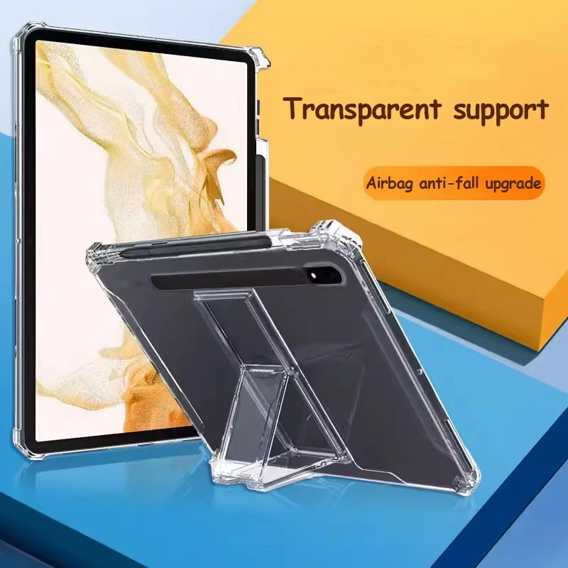 Capa Tpu para Samsung Galaxy Tab s9 Ultra 10.4 s8 Ultra s6 Lite 10.4 Capa Suporte Transparente Slot para Caneta Shell