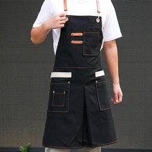 

Durable Goods Heavy Duty Unisex Canvas Work Apron with Tool Bib Pockets Outdoor Barbecue Cooking Aprons Bibs Clothing