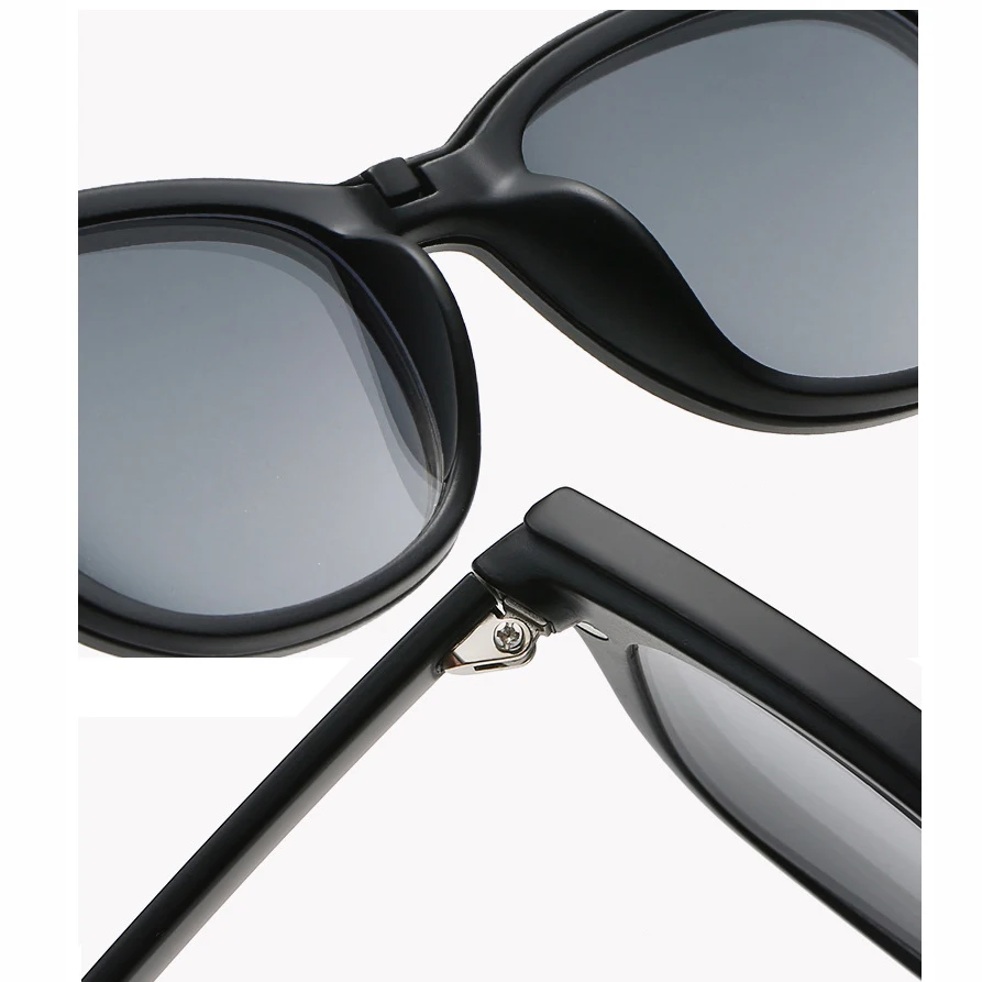 5 in 1 Magnetic Clip Polarized Sunglasses Men Women Square TR90 Glasses Frames