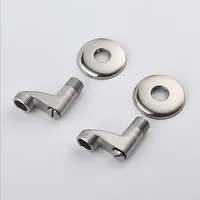 ชุดวาล์วปรับมุมได้สแตนเลส 2 ชิ้น/ชุด อะแดปเตอร์เปลี่ยนก๊อกน้ำฝักบัวแบบติดผนัง อุปกรณ์เสริมในห้องน้ำ 2