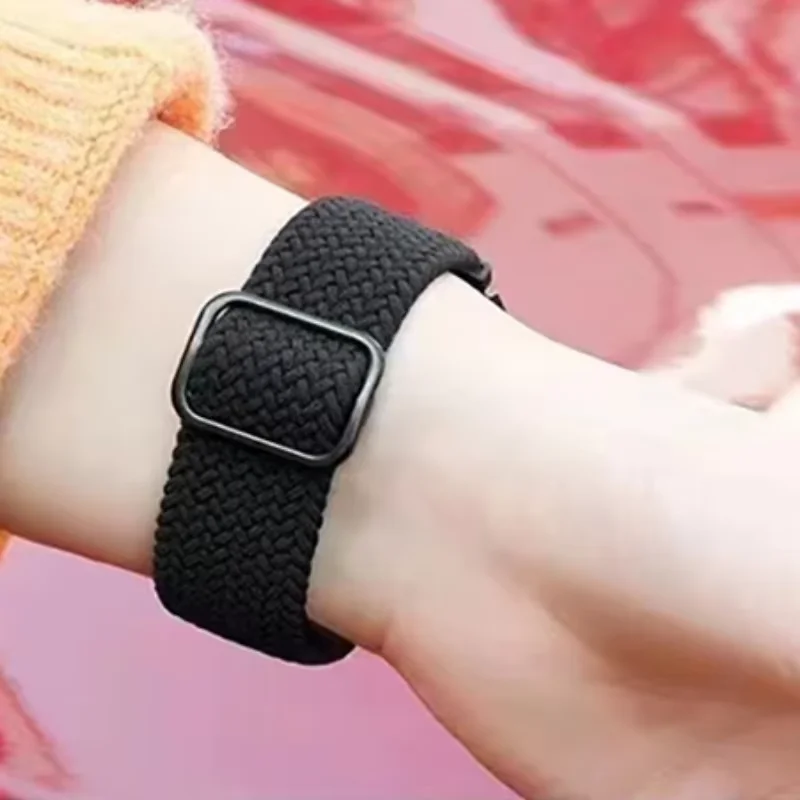 Nylon Braided Solo Loop Strap - 20mm/22mm Sports Bracelet Wristband
