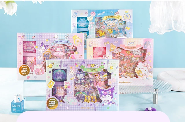 Kawaii My Melody Cinnamoroll Kuromi Diy Decorative Washi Tape Anime  Sanrioed Cute Girl Heart Material Tape Stickers - Movies & Tv - AliExpress