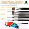 19 pcs Marie's Oil Paint Kit,12 Colors Oil-Based Pigment & 7pcs Brushes,12ml/0.42oz Tubes,Vibrant Oil Painting Set for Crafters 6