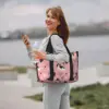Custom Cavalier King Charles Spaniel Tote Bag Women Large Capacity Cartoon Dog Gym Beach Shoulder Travel Bag 6