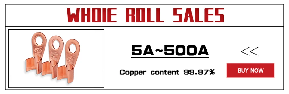 Description Picture 2 of itemJG Copper Terminal Crimp Terminal Ring Lug Tin plated Terminal For Connection Electric cable Power M6 M8 M10 M12 Solid Connector