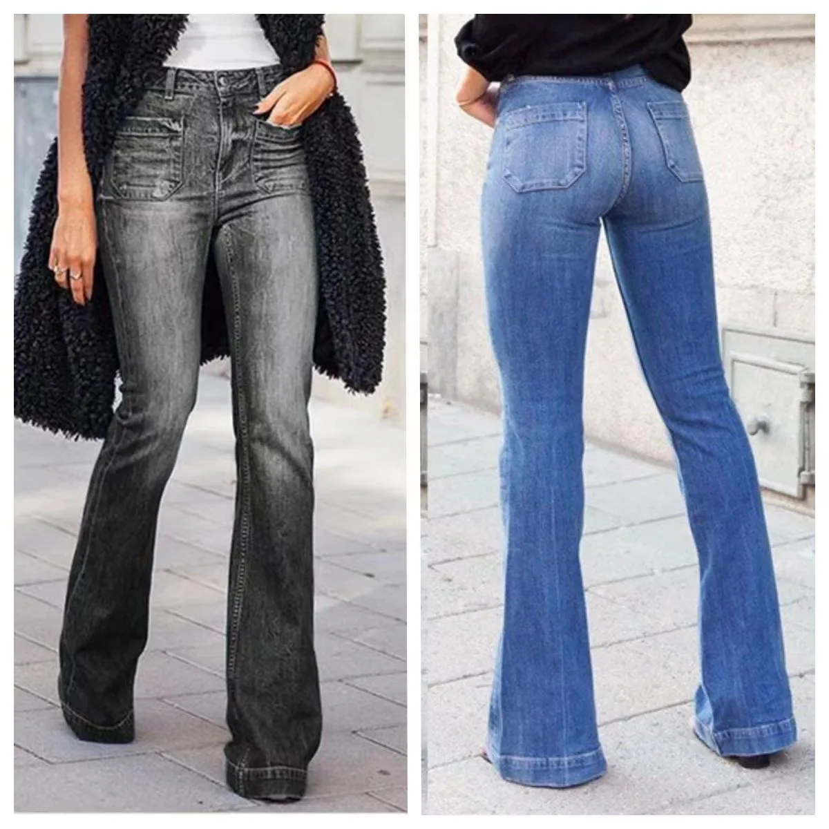 Pantalones Vaqueros Mujeres 2025 Nuevo Sentido Suelta Delgada Acampanados Jeans