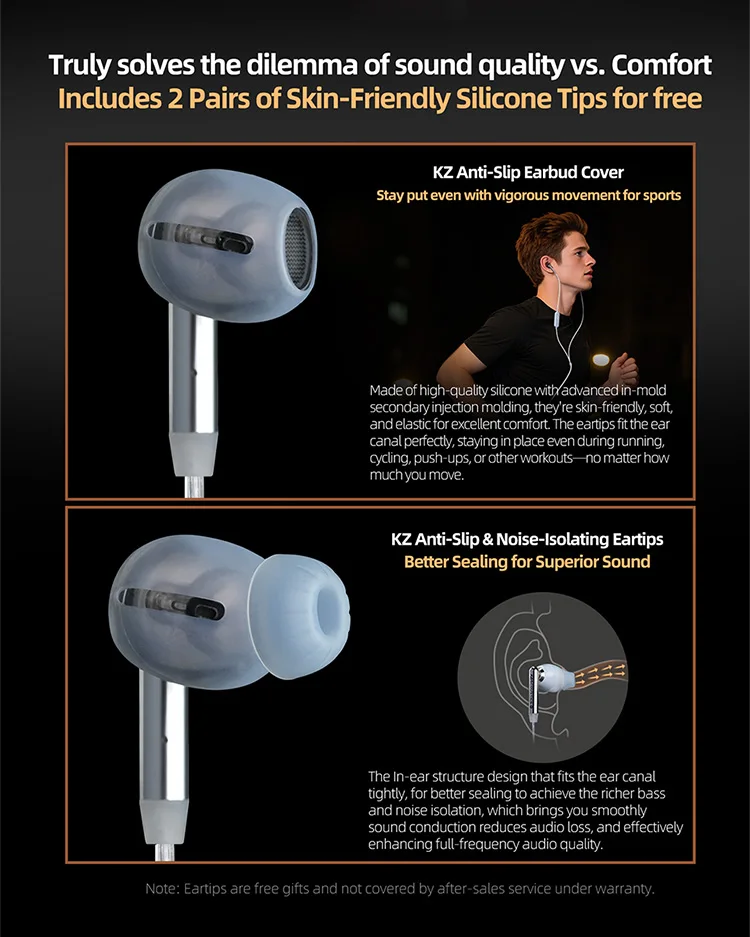 Auricolari KZ Duet Dual Dynamic Driver Units Auricolari cablati in-ear_voghion.com